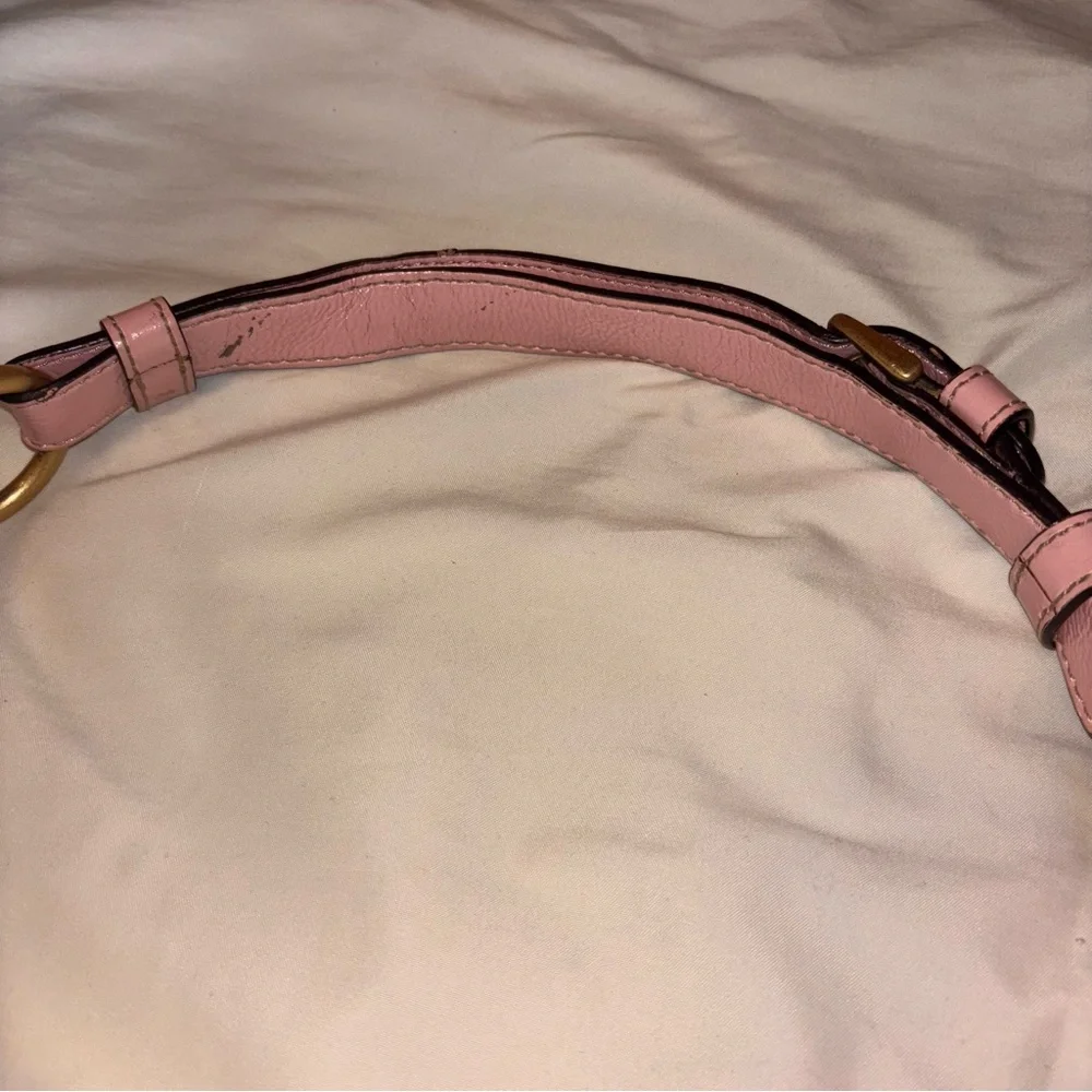Vintage Y2K juicy couture terry cloth shoulder bag brown and pink